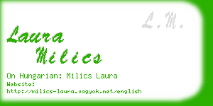 laura milics business card